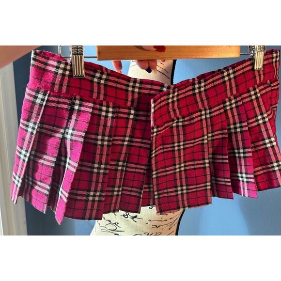 Plaid School Girl Mini Lingerie/Stripper Dress- Size Large - Picture 2 of 6